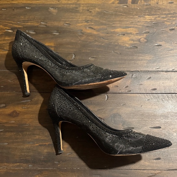 ANTONIO MELANI Shoes - ANTONIO MELANI Black Pointed Toe Rhinestone Pumps-Size 10